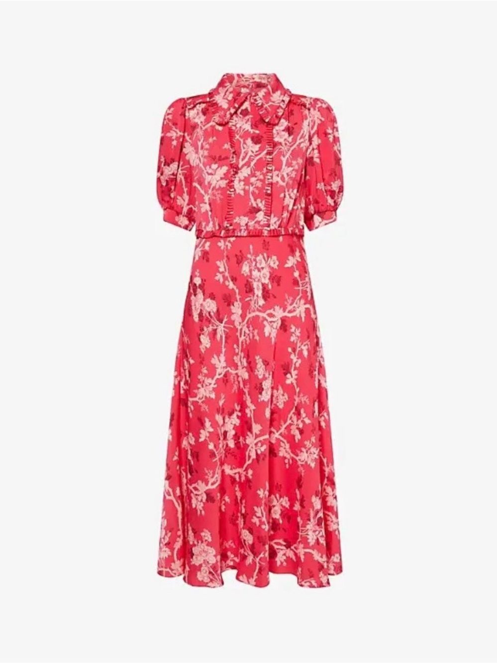 ME+EM Pointed-Collar  Floral Woven Midi Dress - Picture 7 of 15